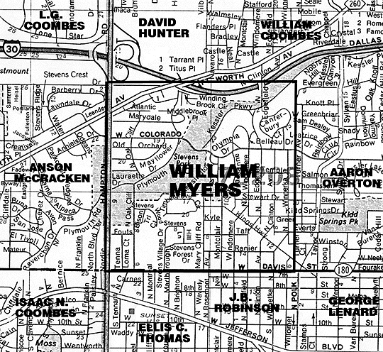 The William Myers Section:  
map