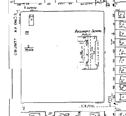 map showing Rosemont School in 1924